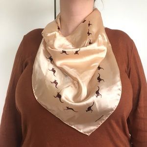 Vintage Cream Austrailian kangaroo scarf